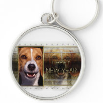 New Year - Golden Elegance - Beagle Key Chain