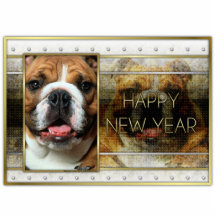 New Year - Golden Elegance - Bulldog Photo Sculptures