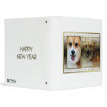 New Year - Golden Elegance - Corgi - Owen binders