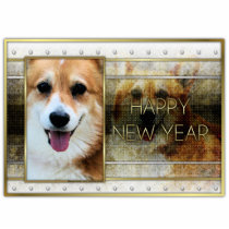 New Year - Golden Elegance - Corgi - Owen Photo Cutouts