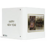 New Year - Golden Elegance - Doberman - Red -Rocky Vinyl Binders