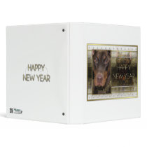 New Year - Golden Elegance - Doberman - Red -Rocky Vinyl Binders