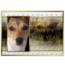 New Year - Golden Elegance - Jack Russell Photo Cutouts