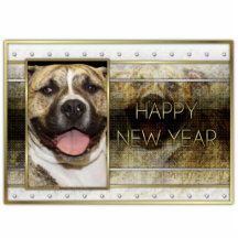 New Year - Golden Elegance - Pitbull Tigger Photo Cut Outs