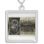 New Year - Golden Elegance - Pug Ruffy Custom Necklace