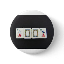 new year mah-jongg pinback button