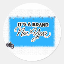 new year motercycle sticker