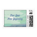 New Year New Beginning Postage Stamp