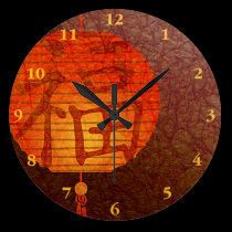 New Year Paper lantern wall clocks