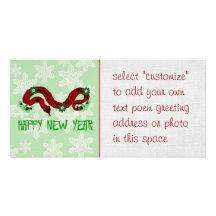 New Year Snake Photo Card