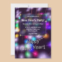 New Year Star Lights invitations