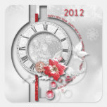 New Year Timepiece 2012 Square Sticker