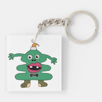 New Year Tree Cute Monster Acrylic Keychains