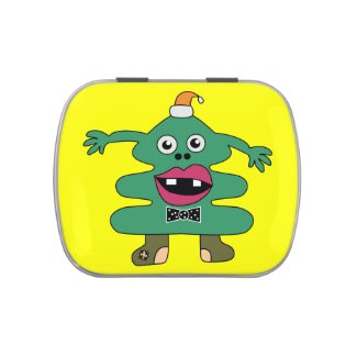 New Year Tree Cute Monster Candy Tins