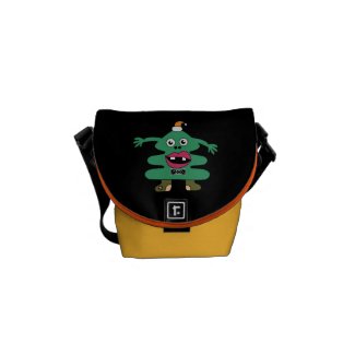 New Year Tree Cute Monster Courier Bags
