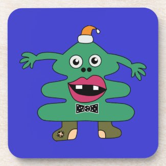 New Year Tree Cute Monster Drink Coaster