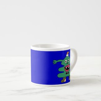 New Year Tree Cute Monster Espresso Cup