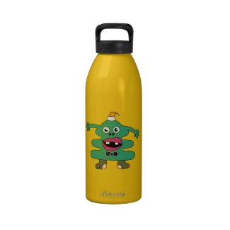 New Year Tree Cute Monster Liberty Bottle Reusable Water Bottle