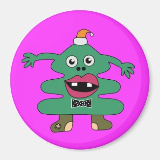 New Year Tree Cute Monster Magnets