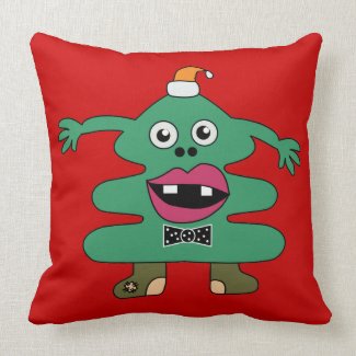 New Year Tree Cute Monster MoJo Pillows