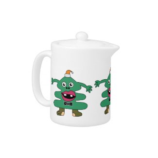 New Year Tree Cute Monster Teapot