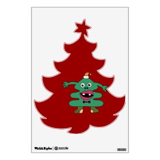 New Year Tree Cute Monster Wall Decor