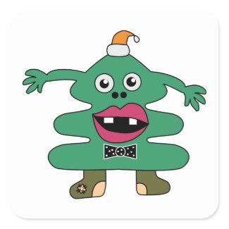 New Year Tree Monster Custom Sticker