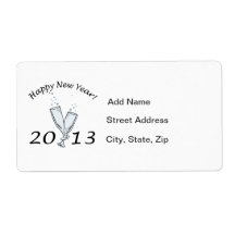 New Years 2013 Personalized Shipping Labels