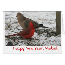 New Year's Birds Card