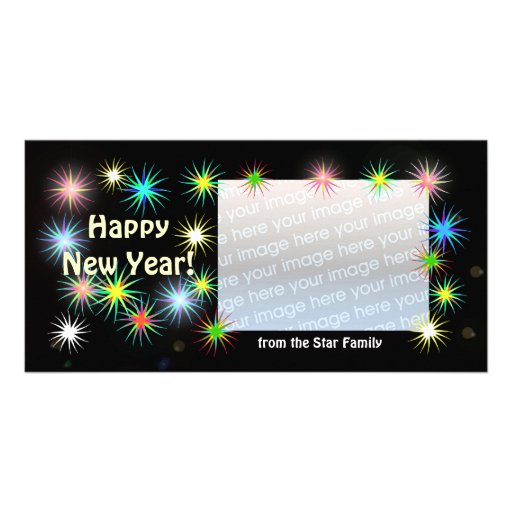 new year photo cards templates new years black starblast photo card template zazzle new year photo cards templates new years black starblast photo card template zazzle