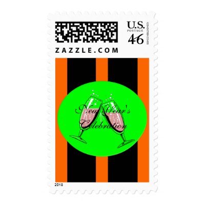 New Year's Celebration Postage Stamps by MissMissyLue