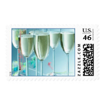 New Year's Champagne Glasses postage by kokobaby New Year's Champagne Glasses postage