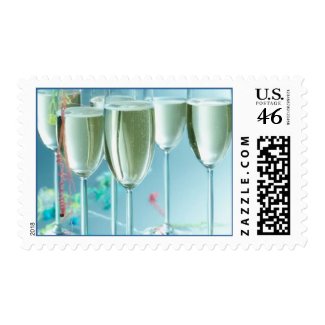 New Year's Champagne Glasses stamp
