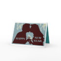 NEW YEARS COUPLE WITH A KISS cards