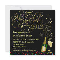 New Year's Day Party - Champagne Brunch Personalized Invite