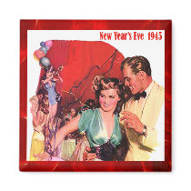 New Years Eve 1945 Vintage Magnet magnet