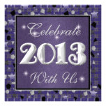 New Year's Eve 2013 Purple & Stars Invitations