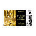 New Year's Eve Black Tie Party Invitation Postage postage by SquirrelHugger New Year's Eve Black Tie Party Invitation Postage postage