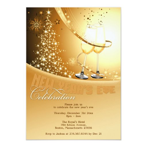 new year s celebration flat invitation zazzle celebrate it invitations