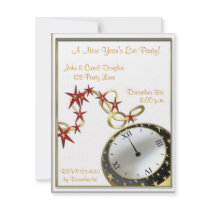 New Year's Eve Clock Invitation