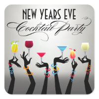 New Years Eve Cocktail Party Stickers