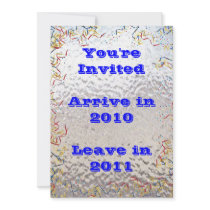 New Year's Eve Confetti in Stained Glass Personalized Announcements