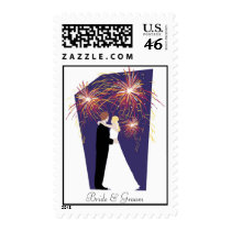 New Year's Eve Custom Wedding Postage Stamp stamps