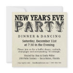 New Years Eve Dinner Party Vintage Invitations