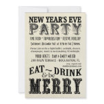 New Years Eve - Eat Drink Be Merry Invitations
