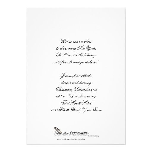 New Years Eve Father Time and His Clock Custom Invitation