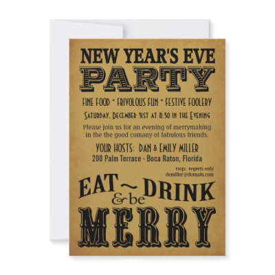New Years Eve Invitations Vintage Playbill Zazzle_invitation New Years Eve Invitations Vintage Playbill Zazzle_invitation