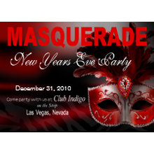 New Years Eve Masquerade Party invitation