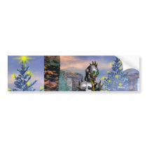 NEW YEAR'S EVE OF A CYBORG bumper stickers by bulgan_lumini NEW YEAR'S EVE OF A CYBORG bumper stickers