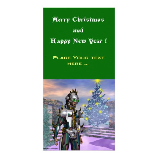 NEW YEAR'S EVE OF A CYBORG CUSTOM PHOTO CARD